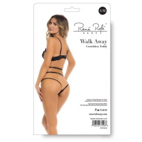 Trakasti body u crnoj boji Rene Rofe 7550025BLK-2